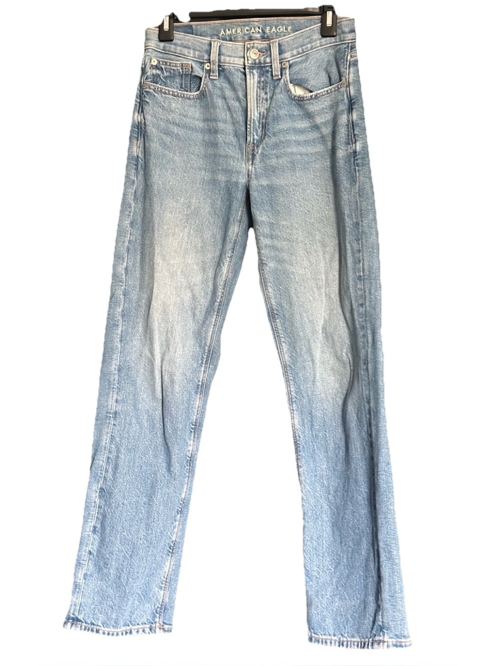 American Eagle High Waisted Ankle
Straight Jeans Light Wash Denim
Size 00